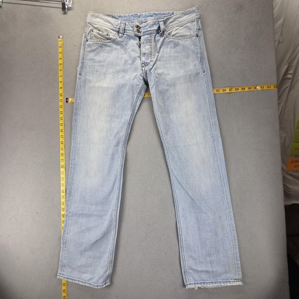 Diesel Jeans Mens 33x32 Blue Viker-R-Box Regular Straight Light Wash 008SZ‎